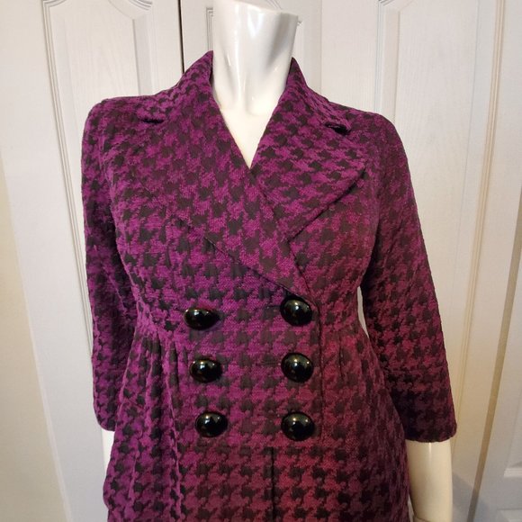 Mac & Jac Women Size S Double Breasted Coat Flare - Picture 7 of 8